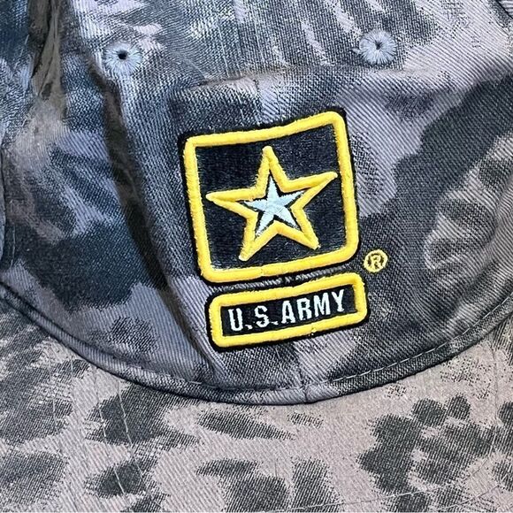 US Army Grey Tie Dye Baseball Hat - Picture 3 of 12